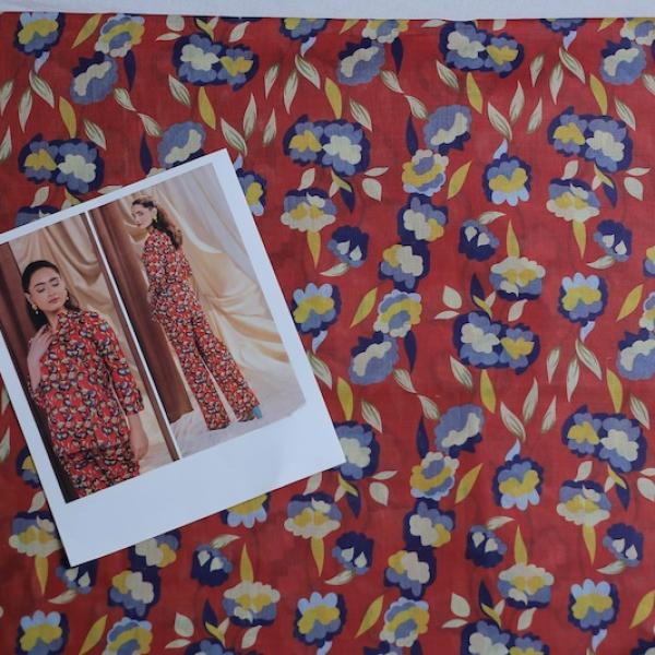 UBZ-004 2 Piece Printed Lawn Un-Stitched Suit