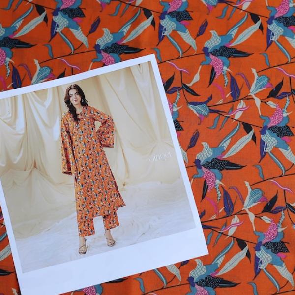 UOG-005 2 Piece Printed Doria Lawn Un-Stitched Suit